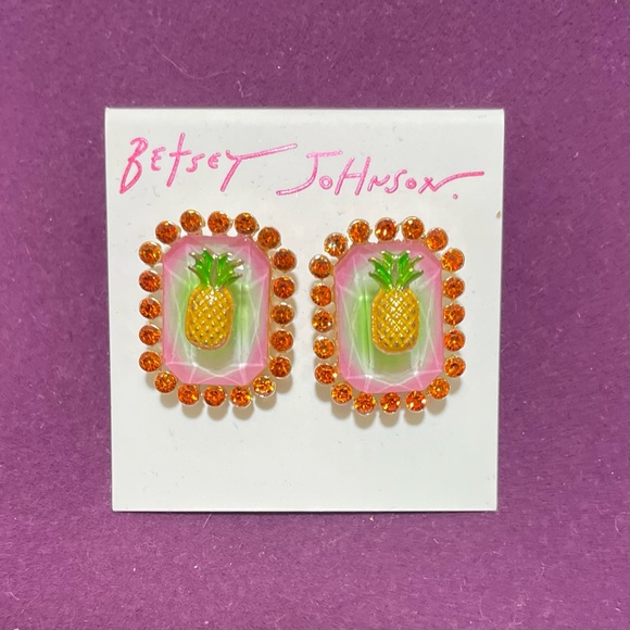 Betsey Johnson Jewelry - Betsey Johnson Pineapple Earrings, NWT